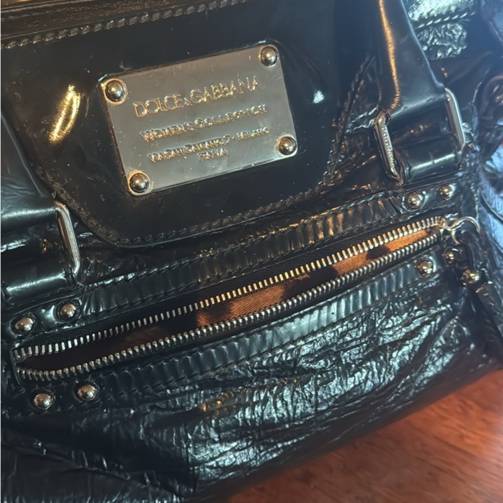 Dolce & Gabbana Shiny Black Shoulder Bag